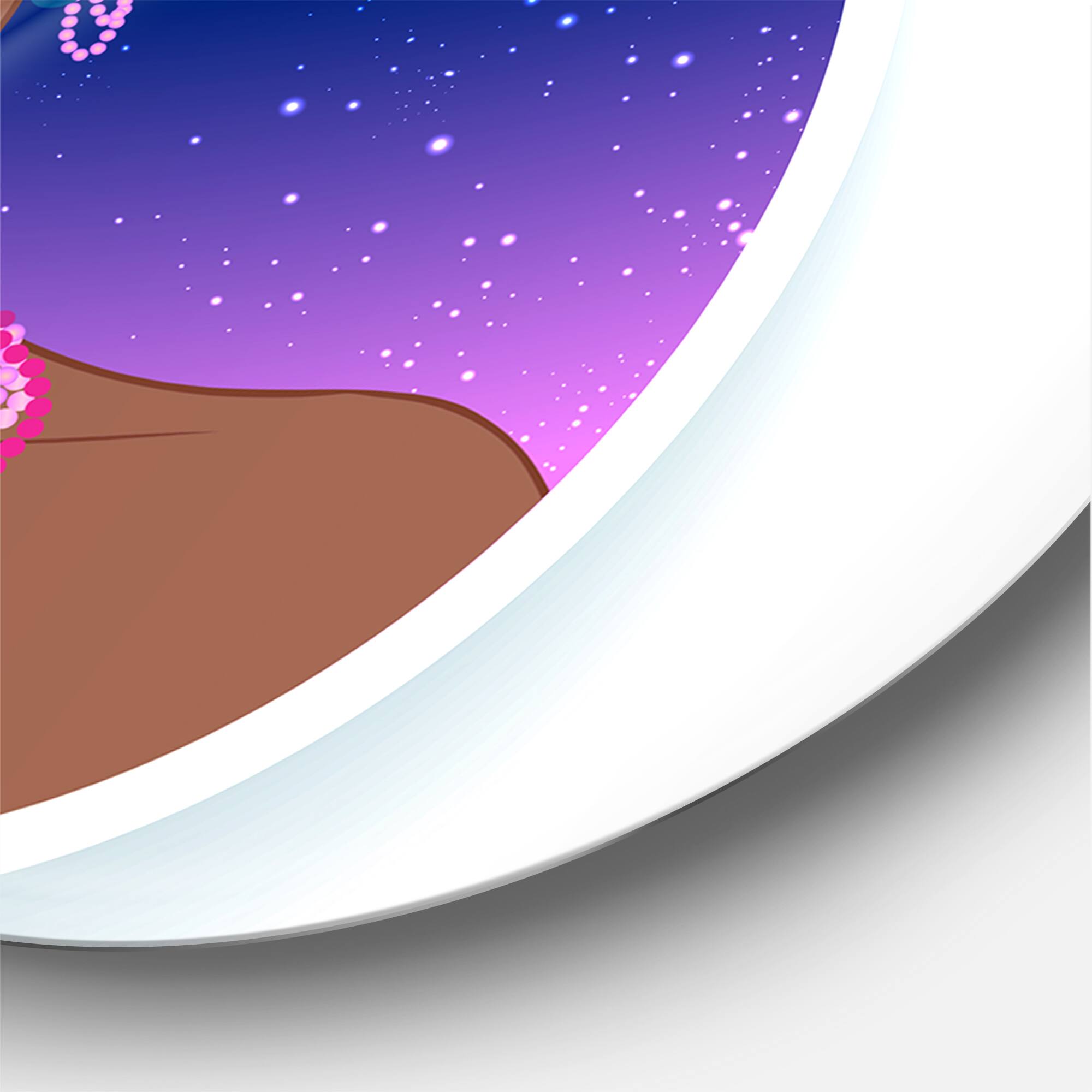 Designart - Portrait of Afro American Woman With Blue Hair II